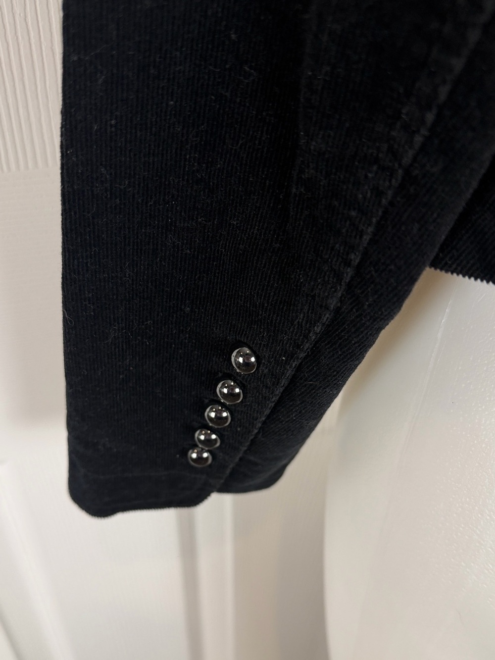 White House Black Market black corduroy open front lace up back blazer size 8 - Picture 4 of 7